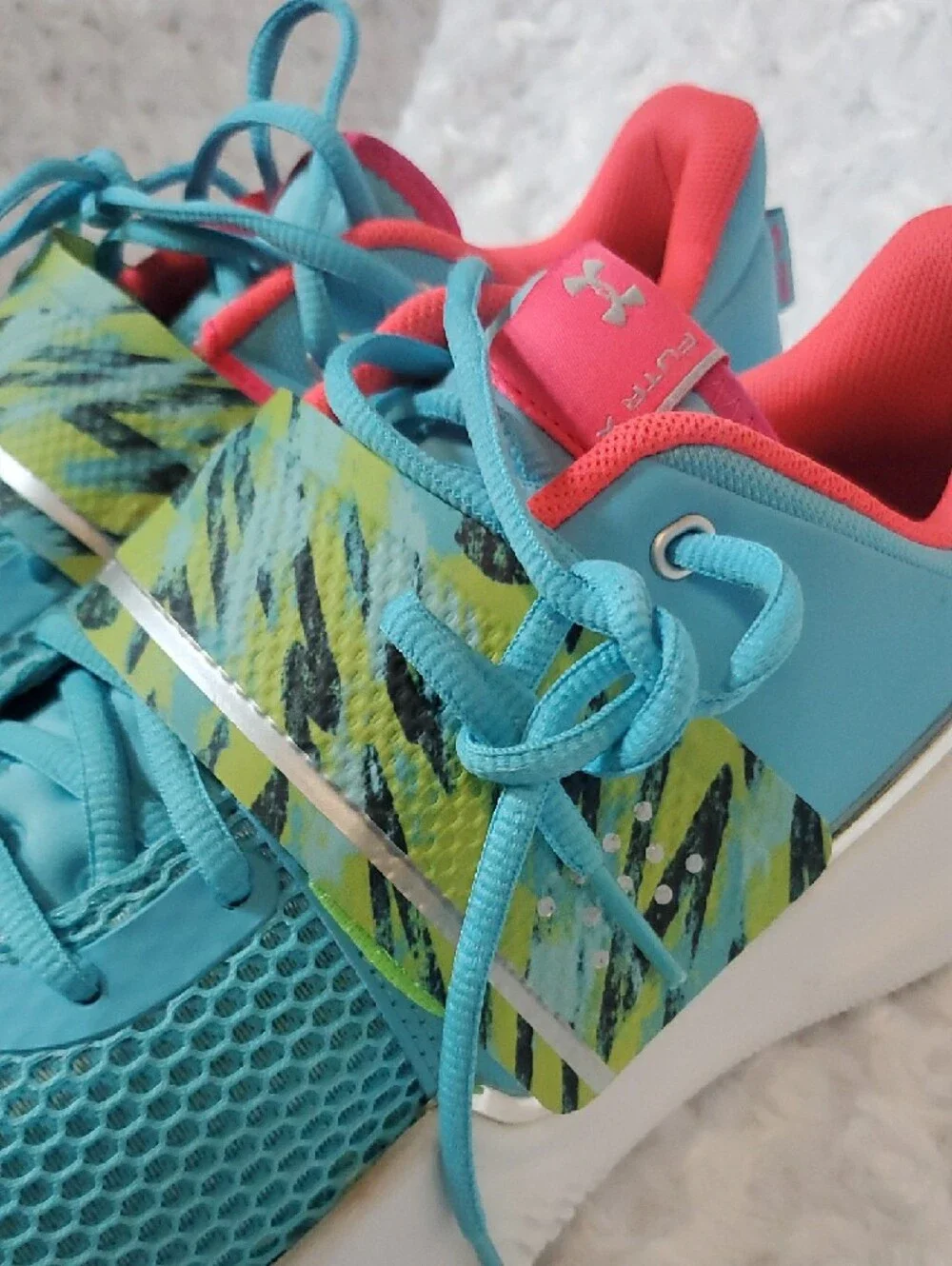 Under Armour Turquoise & Coral Women's Training Shoes